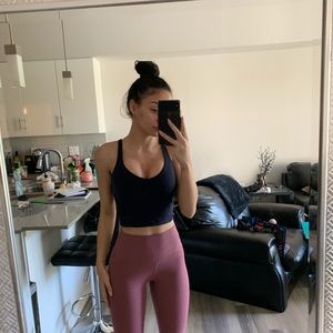 Navy Blue Lulu Lemon Crop Tank Top